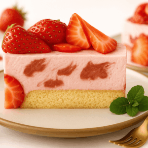 Zuckerfreier Erdbeer-Cheesecake mit frischen Erdbeeren